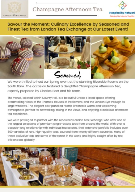 Champagne Afternoon Tea – Latest Event News